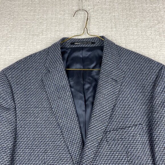 Baumler Mens Size 54 Wool Suit Jacket Tollegno 1900 Italy Blue Wool - Picture 2 of 16